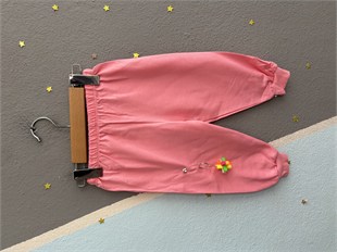2151 - Ayıcık Baskılı Aksesuarlı Kız Çocuk Takımı - Pembe
