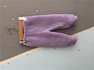 2153 - Love Baskılı Peluş Kumaş Kız Bebek Takımı - Lila