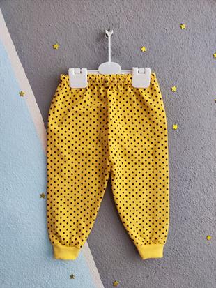 Arı Baskılı Çıtçıtlı Unisex Bebek Takım - Sarı