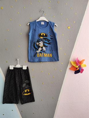 1466 - Batman Baskılı Sıfır Kollu Erkek Takım- Saks