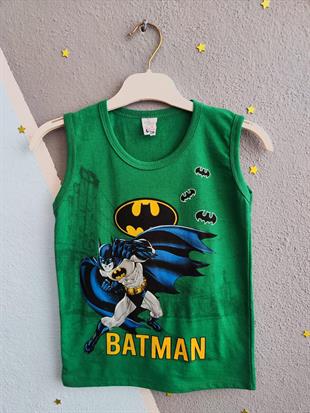 1466 - Batman Baskılı Sıfır Kollu Erkek Takım- Yeşil