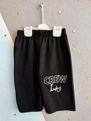 Crew Baskılı Kısa Kollu Erkek Takım - Açık Mavi