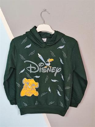 1381 - Disney Baskılı Kapüşonlu Erkek Takım - Haki