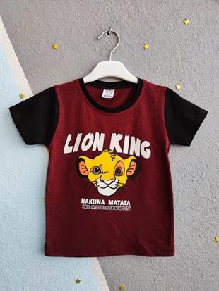 Hakuna Matata Baskılı Yazlık Erkek Takım- Bordo