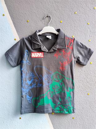 Marvel Baskılı Marka Erkek Takım - Füme