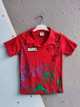 Marvel Baskılı Marka Erkek Takım - Kırmızı