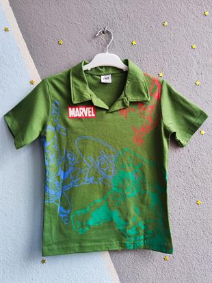 Marvel Baskılı Marka Erkek Takım - Yeşil