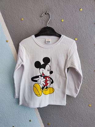 Mickey Baskılı Üçlü Erkek Takım -Yeşil