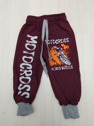 Motocross Baskılı Çocuk Tek Alt