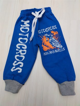 Motocross Baskılı Çocuk Tek Alt