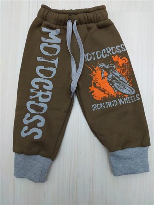 Motocross Baskılı Çocuk Tek Alt