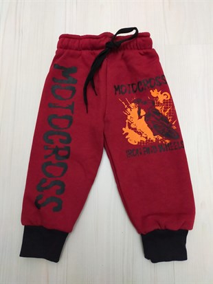 Motocross Baskılı Çocuk Tek Alt