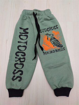 Motocross Baskılı Çocuk Tek Alt