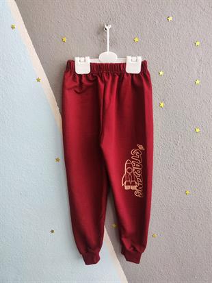 Roket Baskılı Erkek Takımı- Bordo