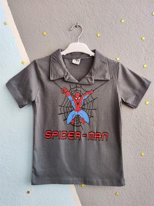 Spiderman Baskılı Marka Erkek Takım - Füme
