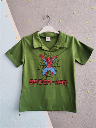 Spiderman Baskılı Marka Erkek Takım - Yeşil