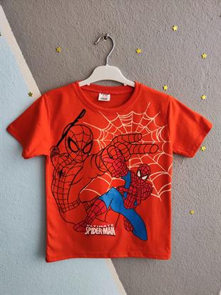 Spiderman Kısa Kollu Erkek Takım - Turuncu