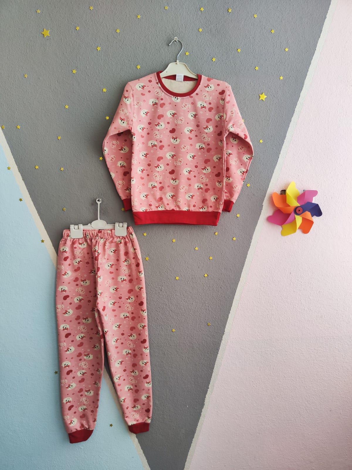 1210 - Desenli Kız Takım - Pembe