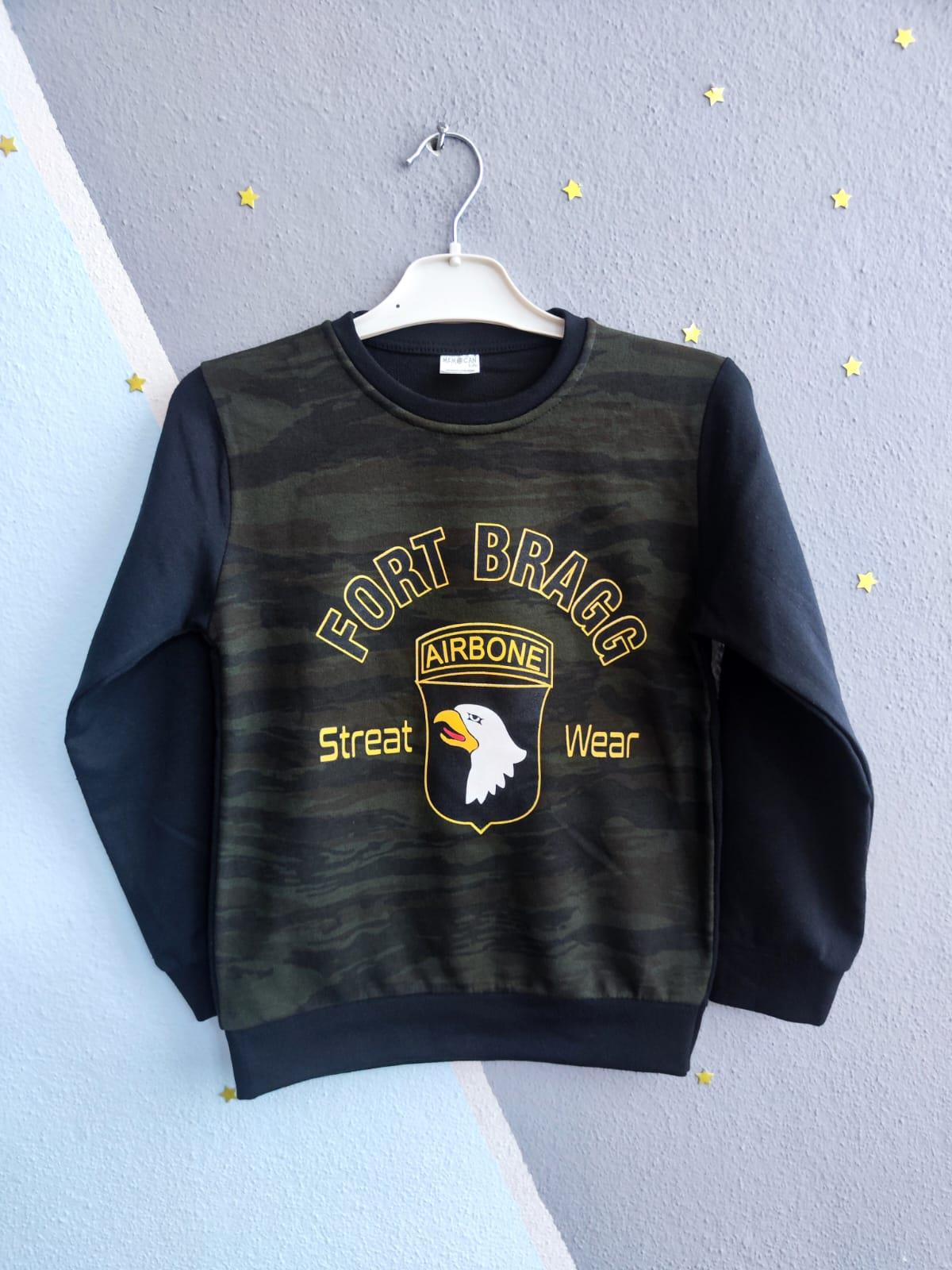 1216  - Kamuflaj Baskılı Erkek Sweatshirt