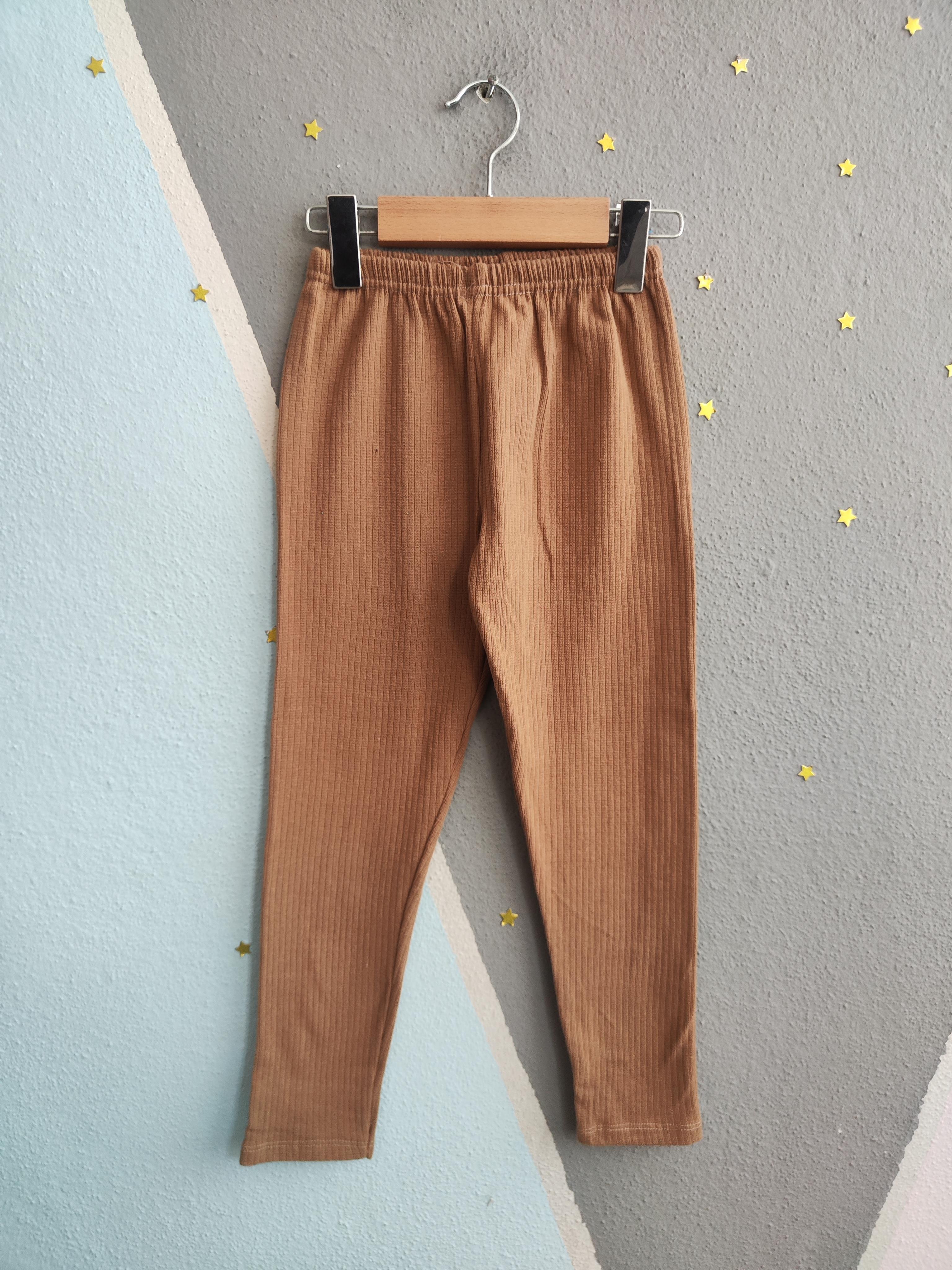 1240 - Fitilli Unisex Tayt- Kahve