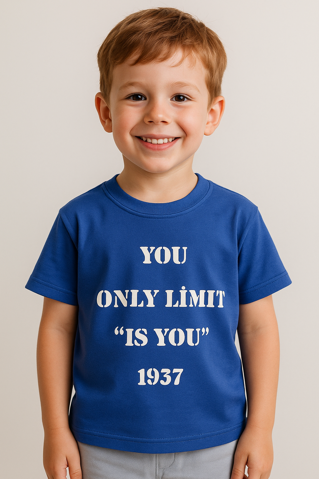 1555 - You Baskılı Erkek Tişört - saks