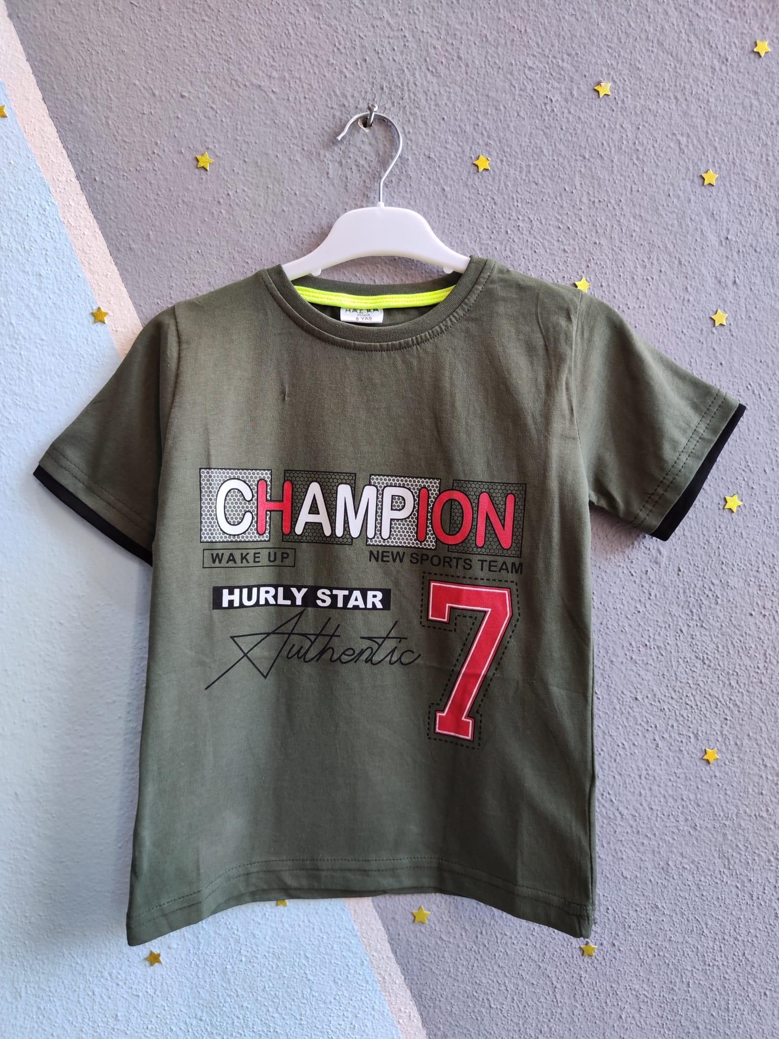 Champion Bask l Erkek T Shirt Haki