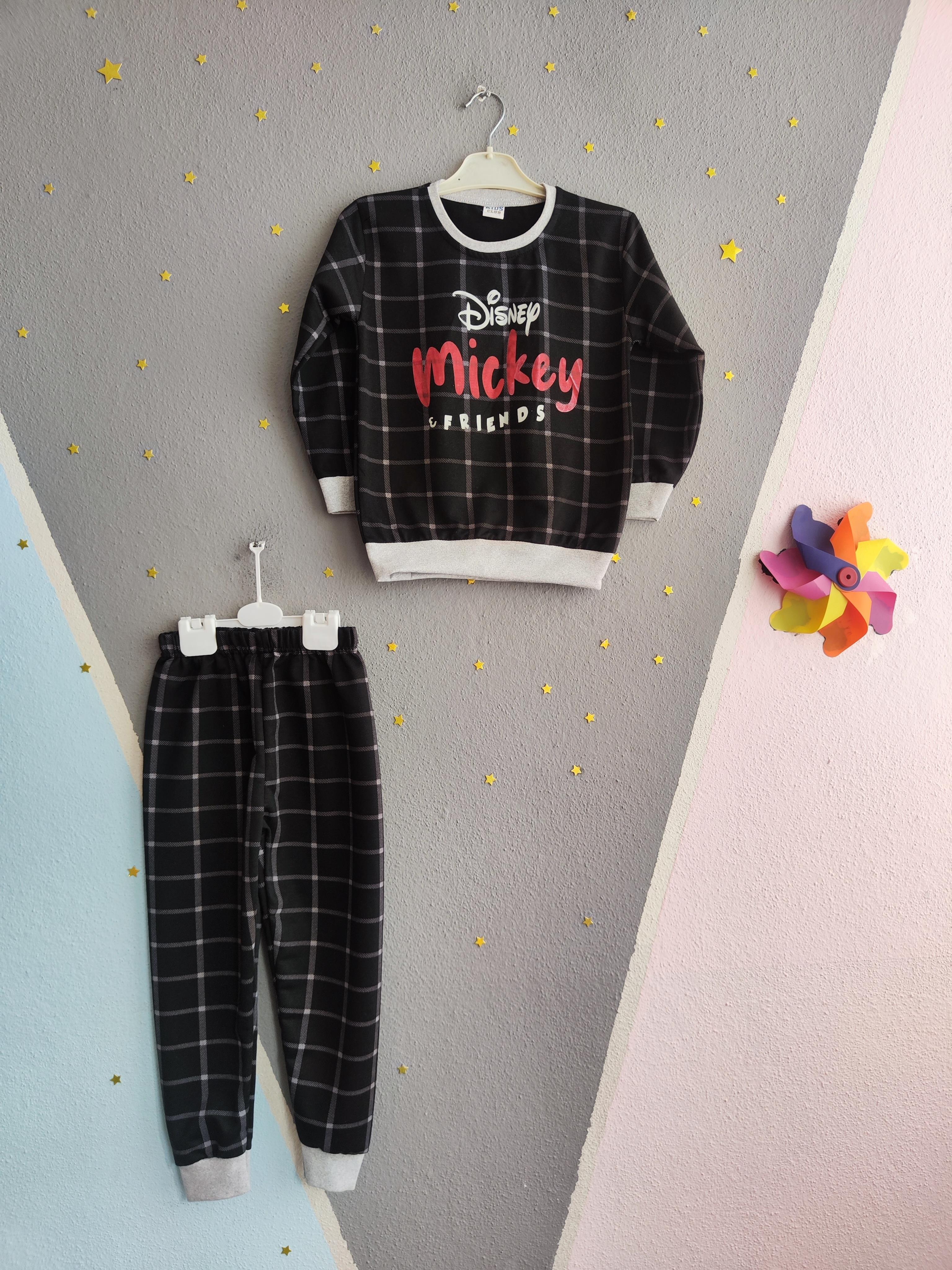 Mickey - Disney Baskılı Erkek Takım - Siyah