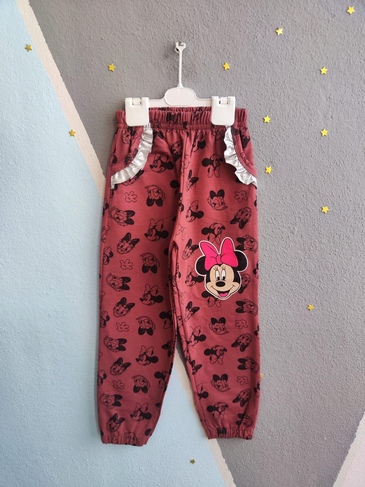 Minnie Baskılı Mevsimlik Kız Eşofman Altı - Gül Kurusu