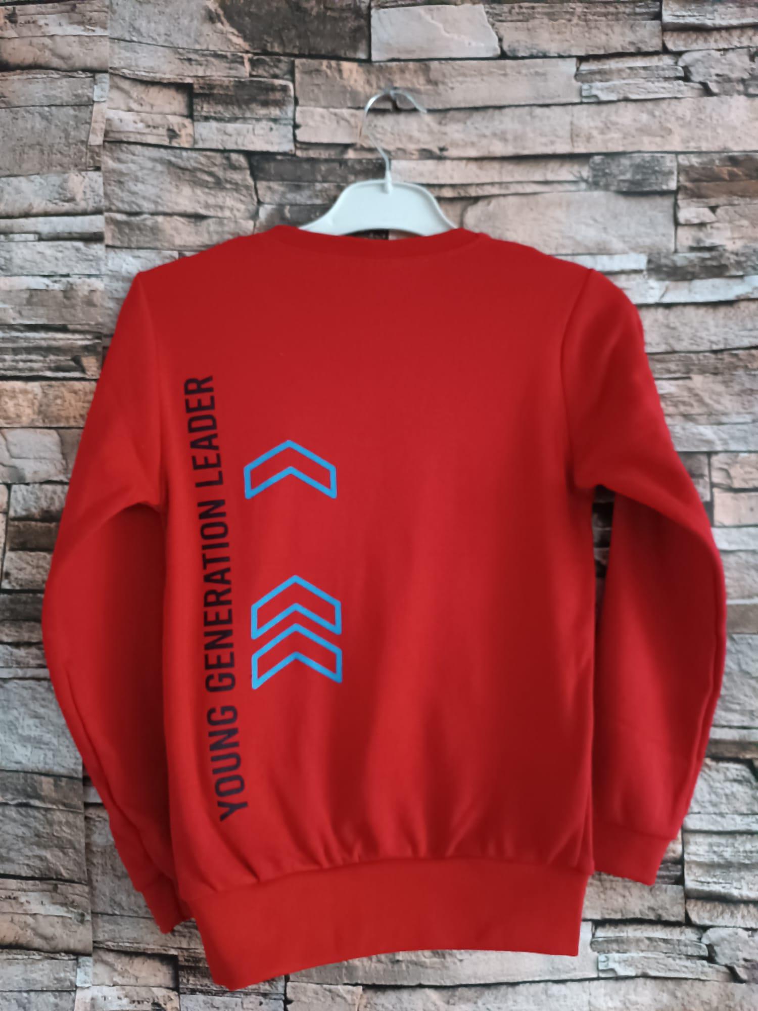 Tokyo Baskılı Erkek Sweatshirt - Kırmızı