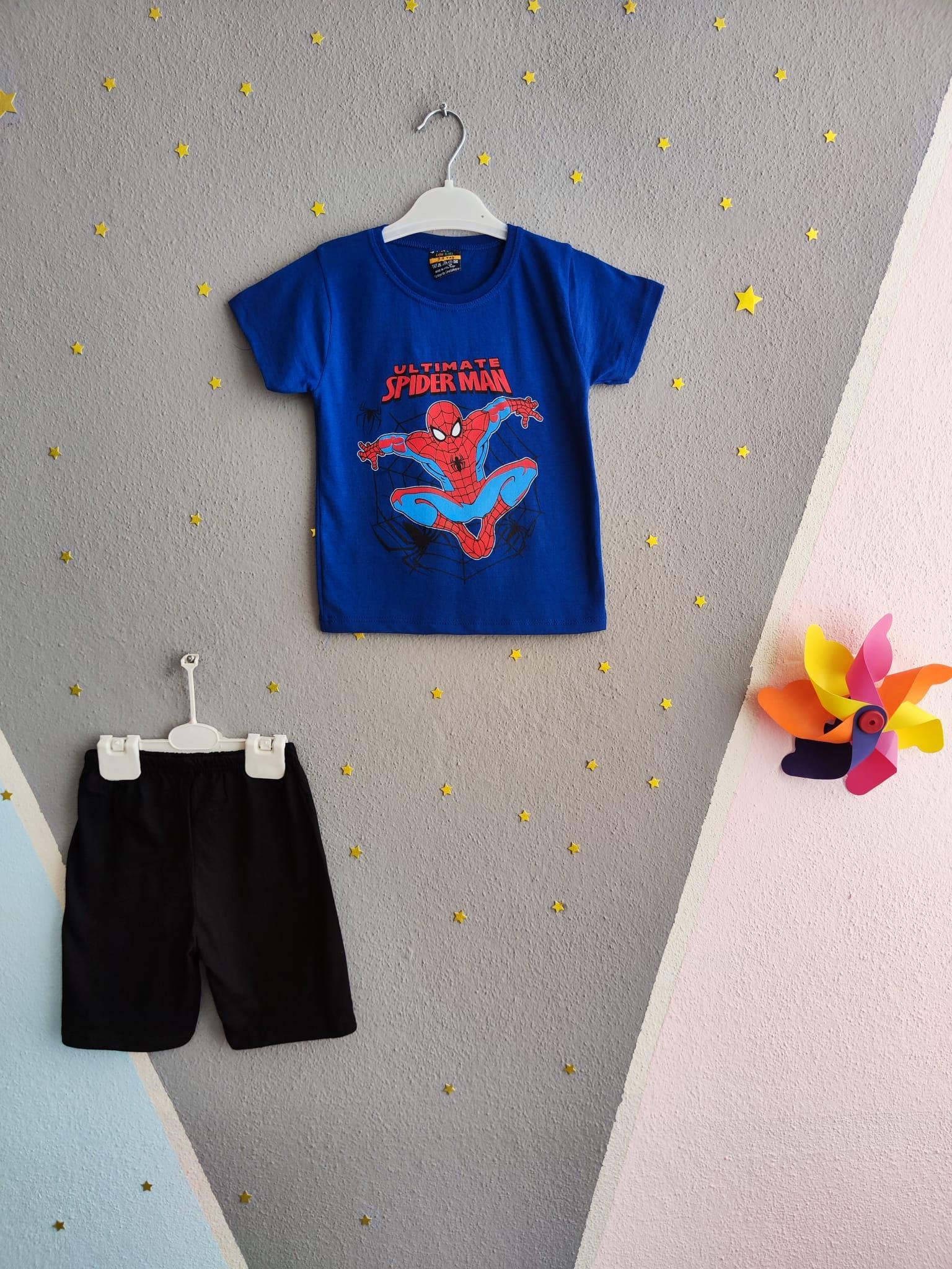 Ultimate Örümcek Adam Baskılı Yazlık Erkek Takım- Saks