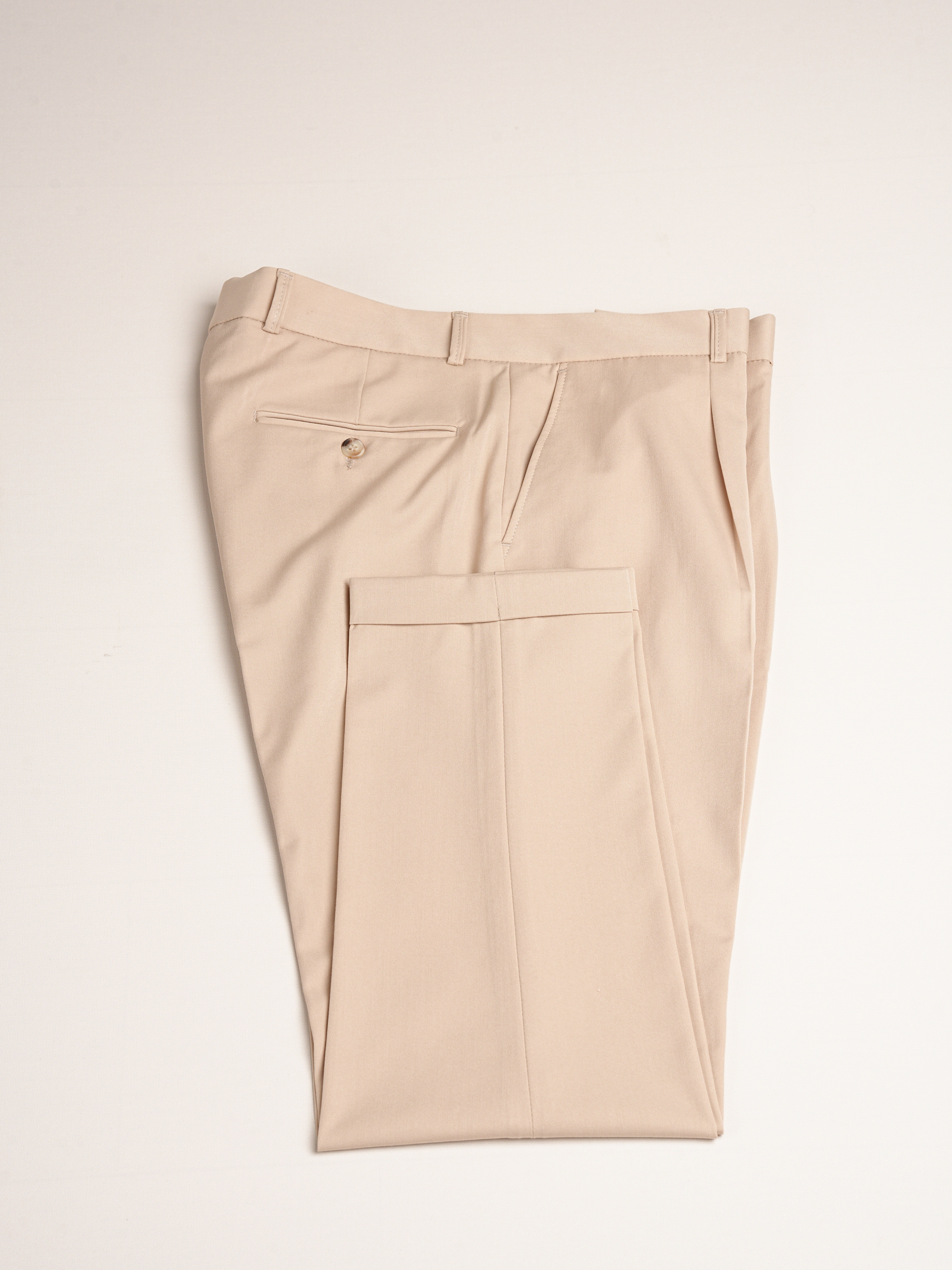 İtalyan Stil Regular Fit Pileli Yüksel Bel Erkek Pantolon - Bej