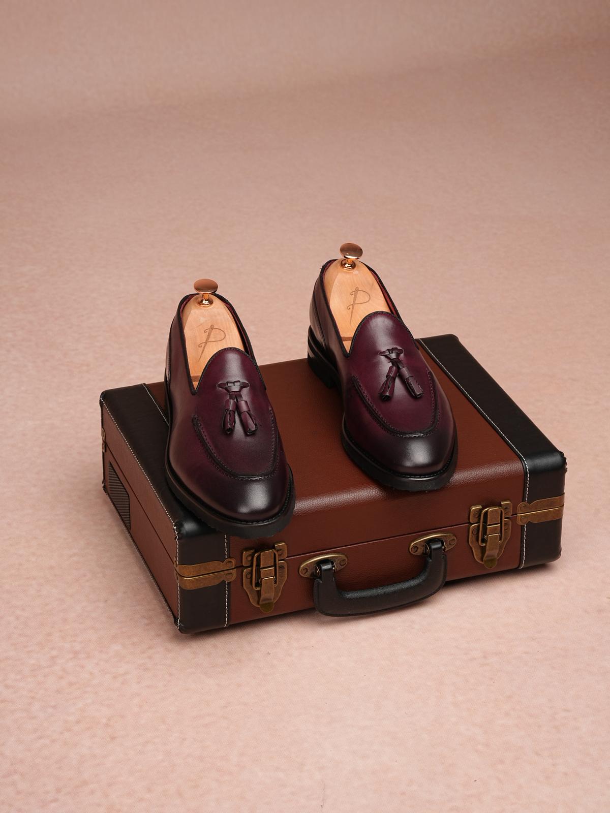 Erkek Premium Spiro Alkol Açma Deri Dana İç Astar Özel Hafif Eva Tabanlı Corcik Ayakkabı - Bordo