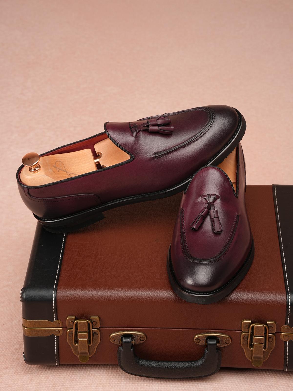 Erkek Premium Spiro Alkol Açma Deri Dana İç Astar Özel Hafif Eva Tabanlı Corcik Ayakkabı - Bordo