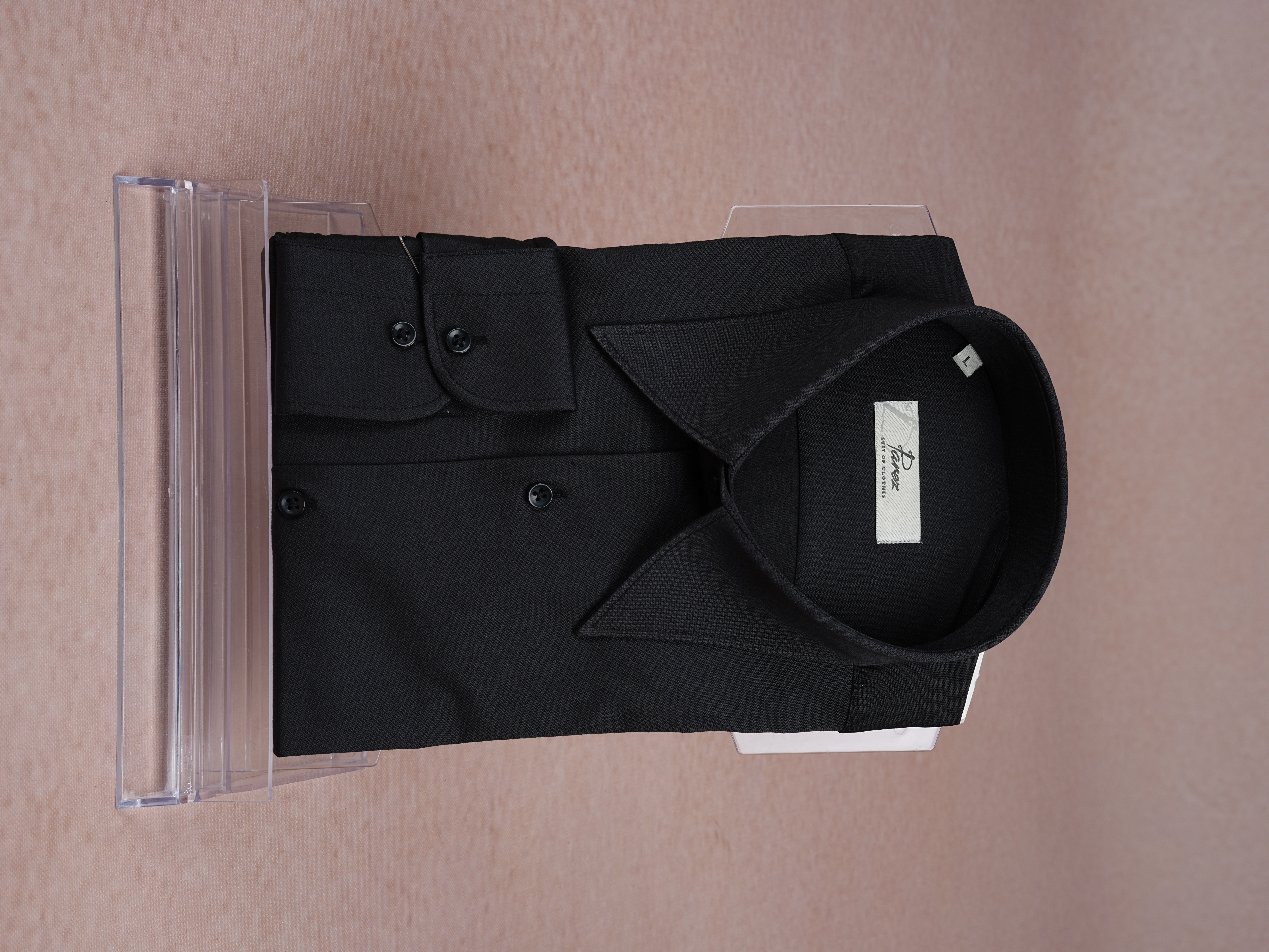 Premium İtalyan Stil Slim Fit Sivri Yaka Erkek Gömlek - Siyah