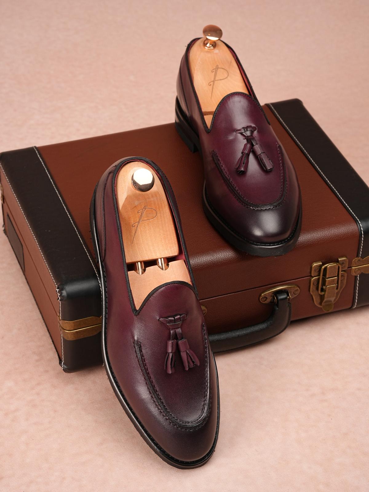 Erkek Premium Spiro Alkol Açma Deri Dana İç Astar Özel Hafif Eva Tabanlı Corcik Ayakkabı - Bordo