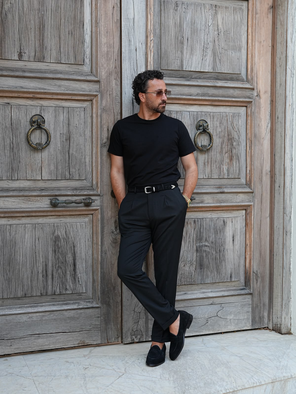 İtalyan Stil Regular Fit Pileli Yüksel Bel Erkek Pantolon - Siyah