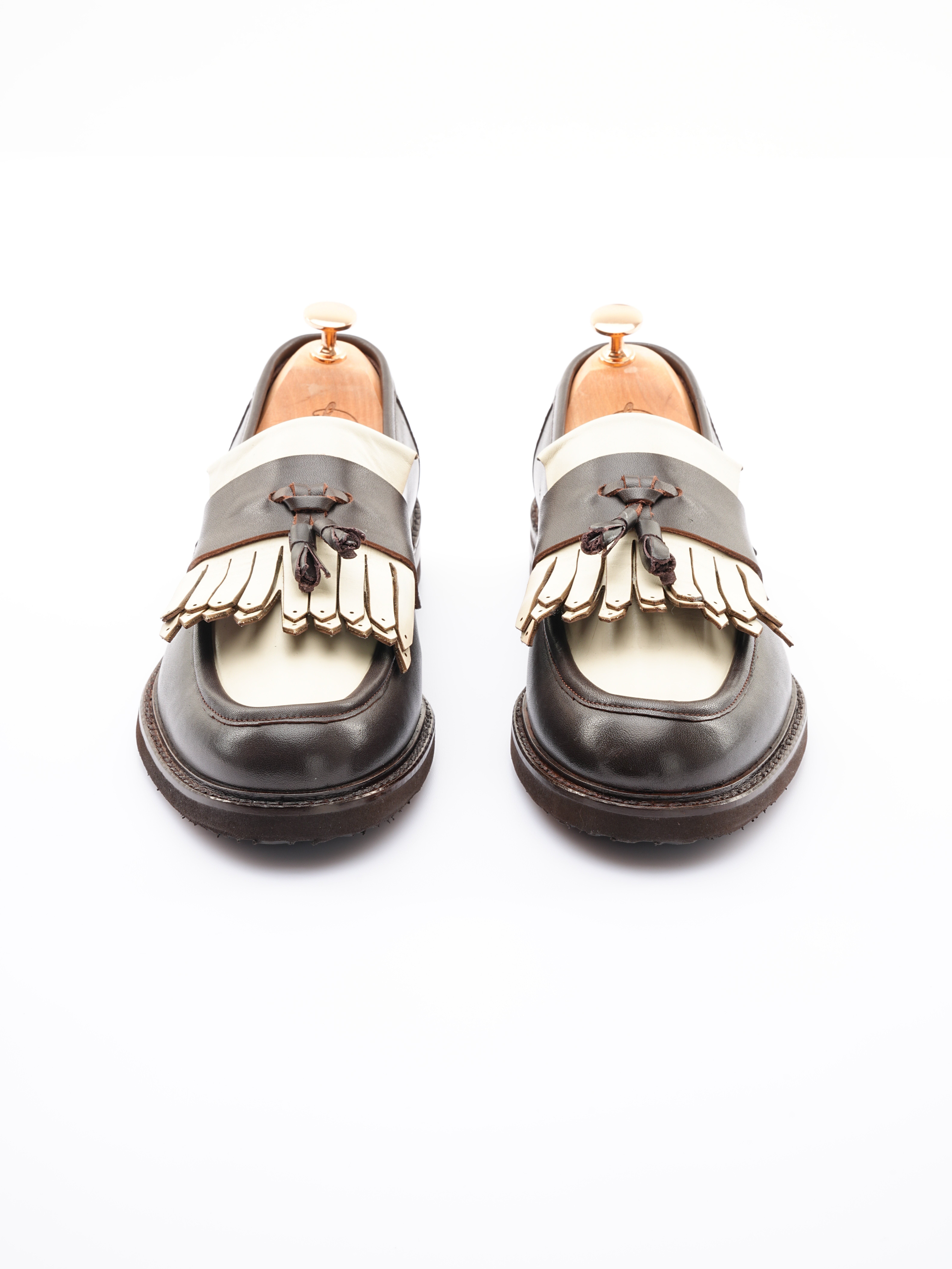 Erkek Premium Santo Deri Püsküllü Ayakkabı - Acı Kahve