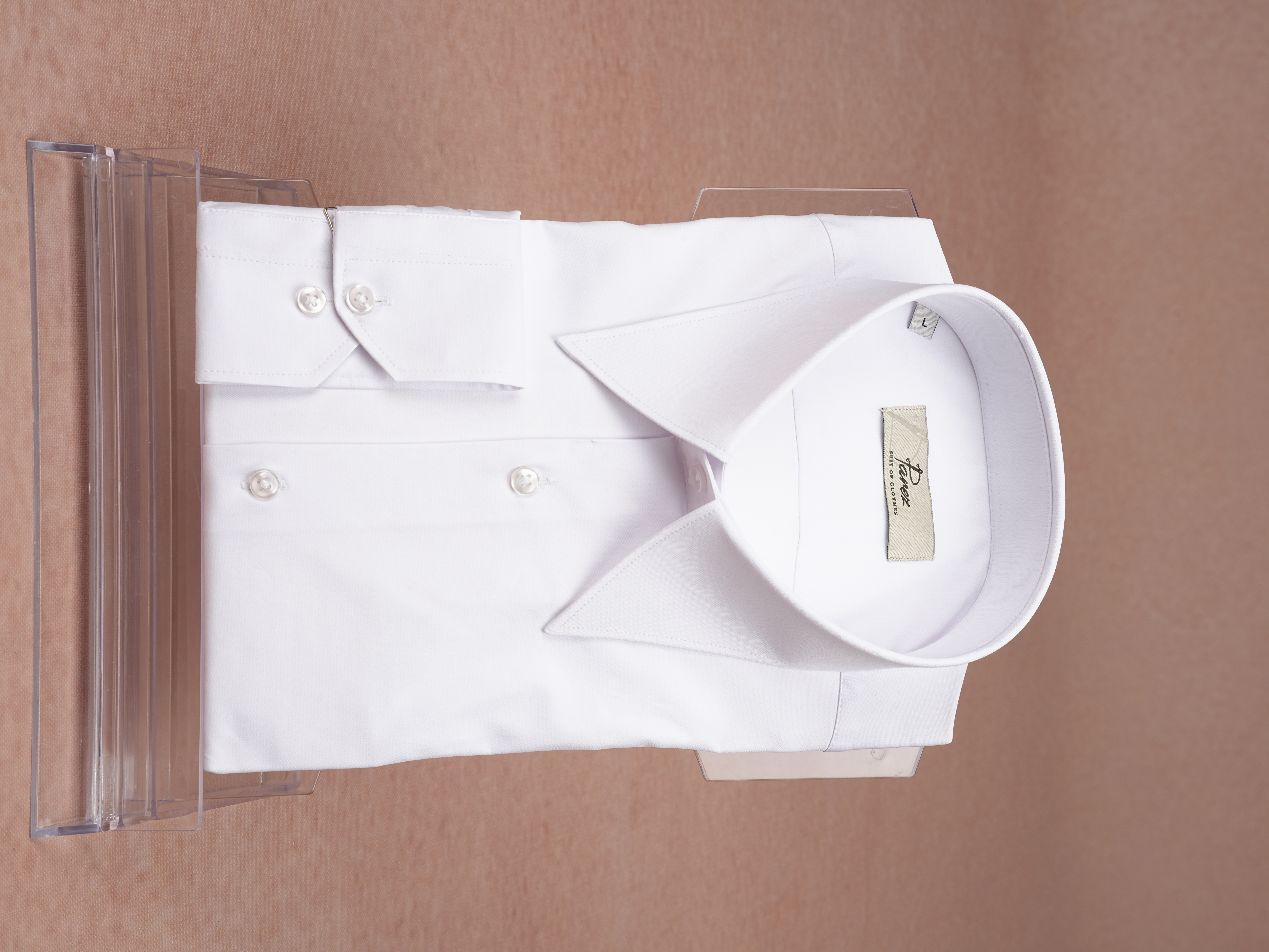 Premium İtalyan Stil Slim Fit Sivri Yaka Erkek Gömlek -  Beyaz