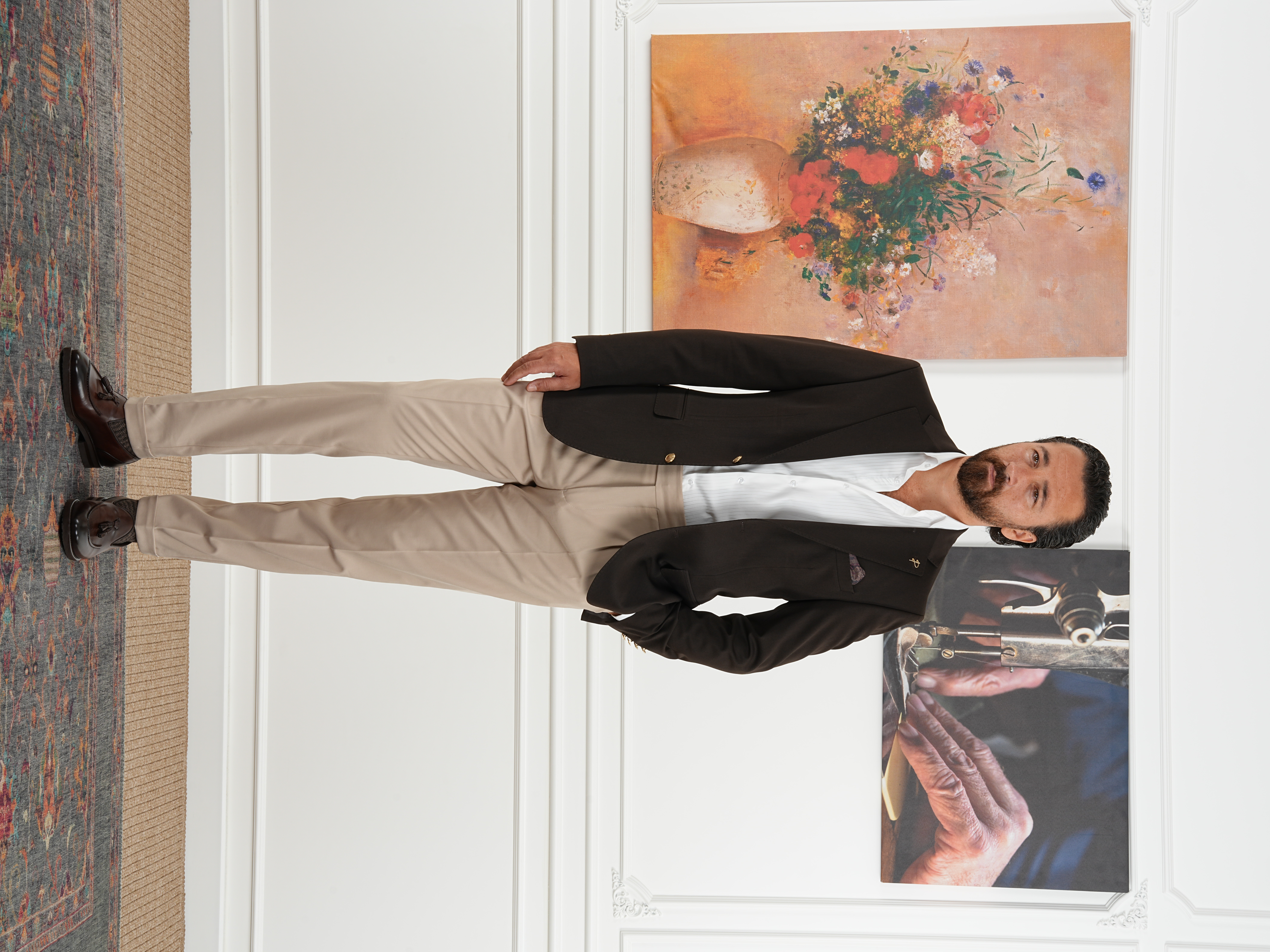 Premium İtalyan Stil Slim Fit Erkek Punto Dikişli Yarım Astarlı Ceket - Acı Kahve