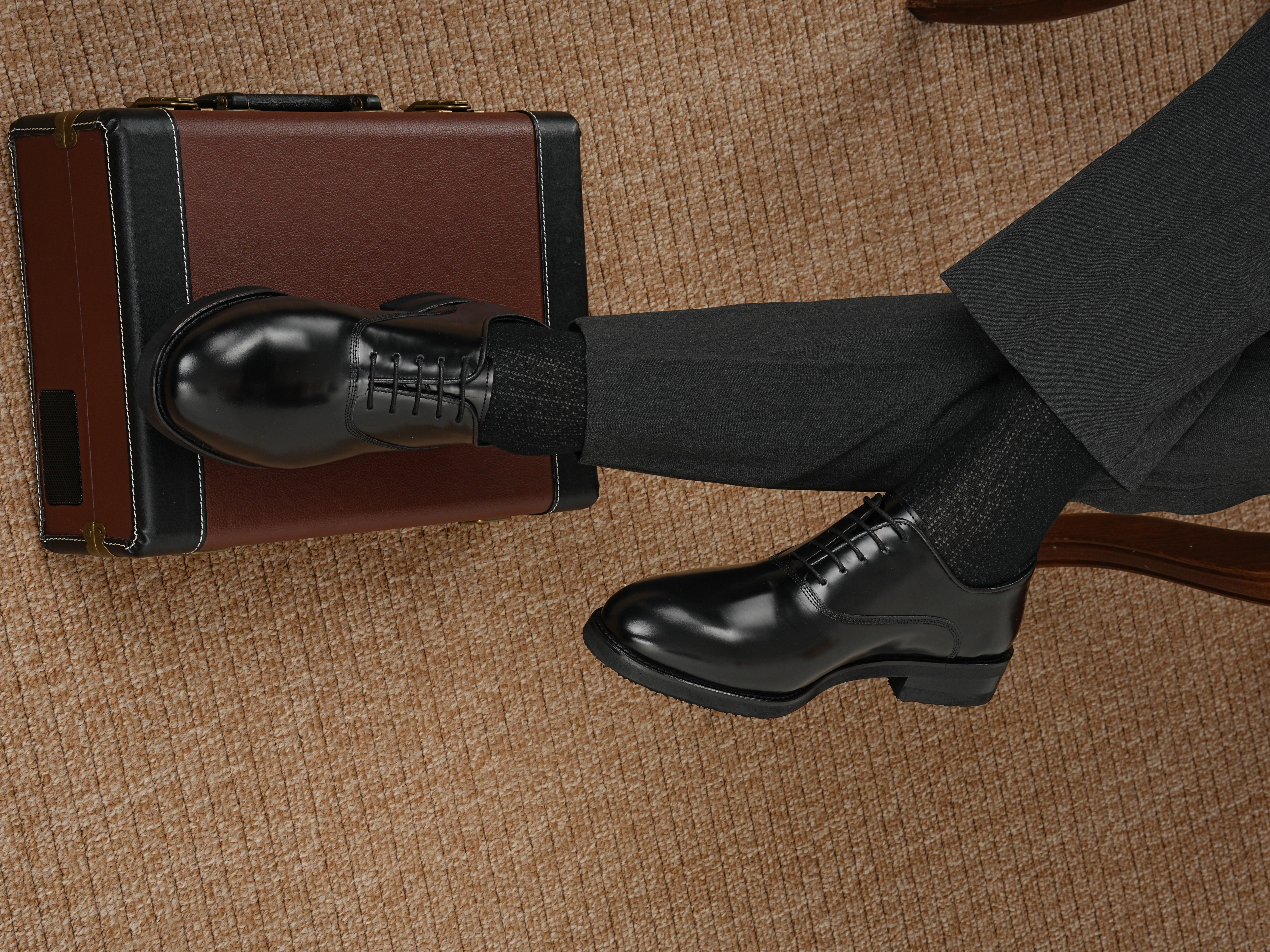 Erkek Premium Açma Deri Dana İç Astar Özel Hafif Eva Taban Ayakkabı - Siyah