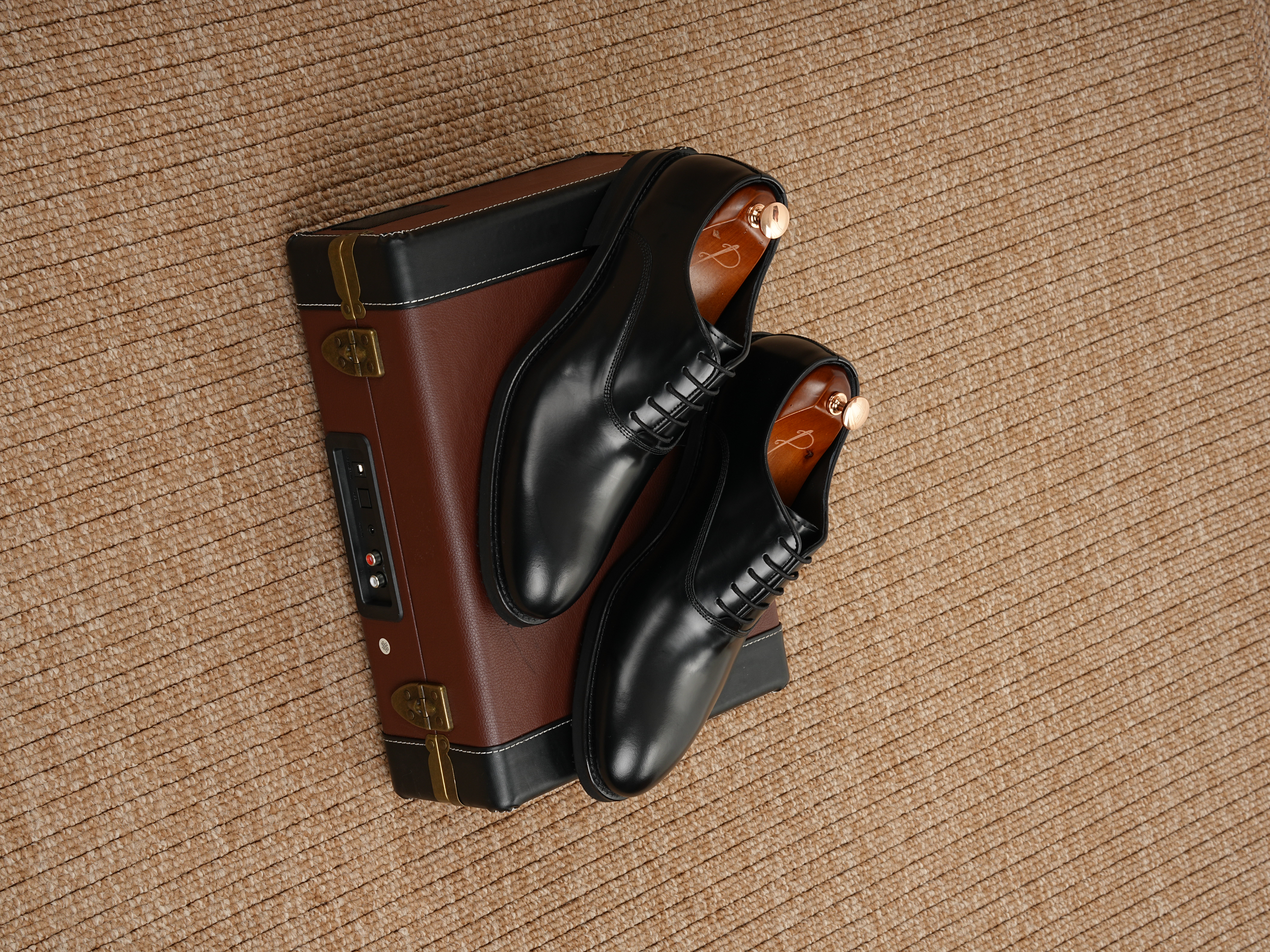 Erkek Premium Açma Deri Dana İç Astar Özel Hafif Eva Taban Ayakkabı - Siyah