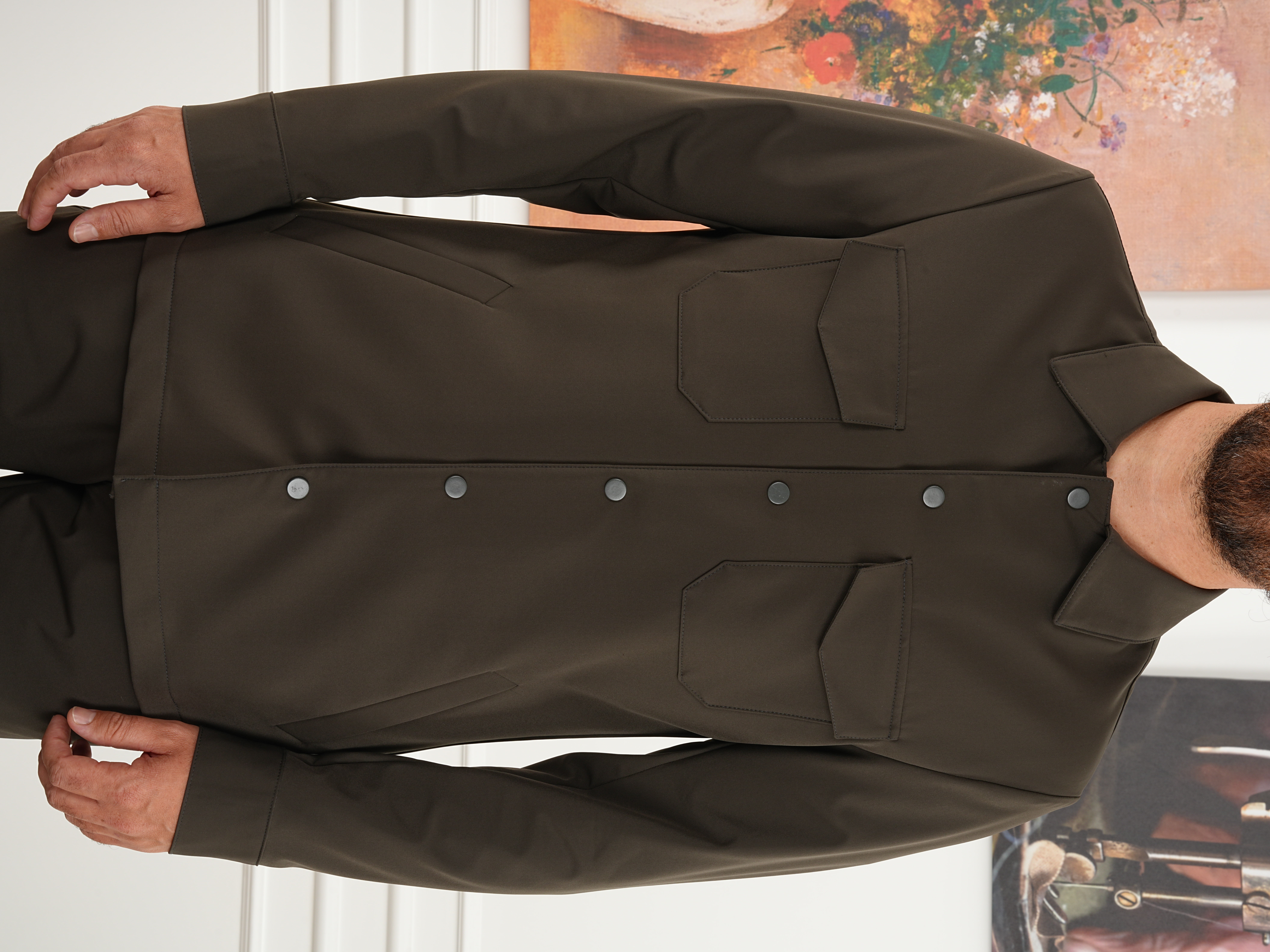 Erkek Slim Fit İtalyan Stil Safari Takım Ceket Pantolon - Haki