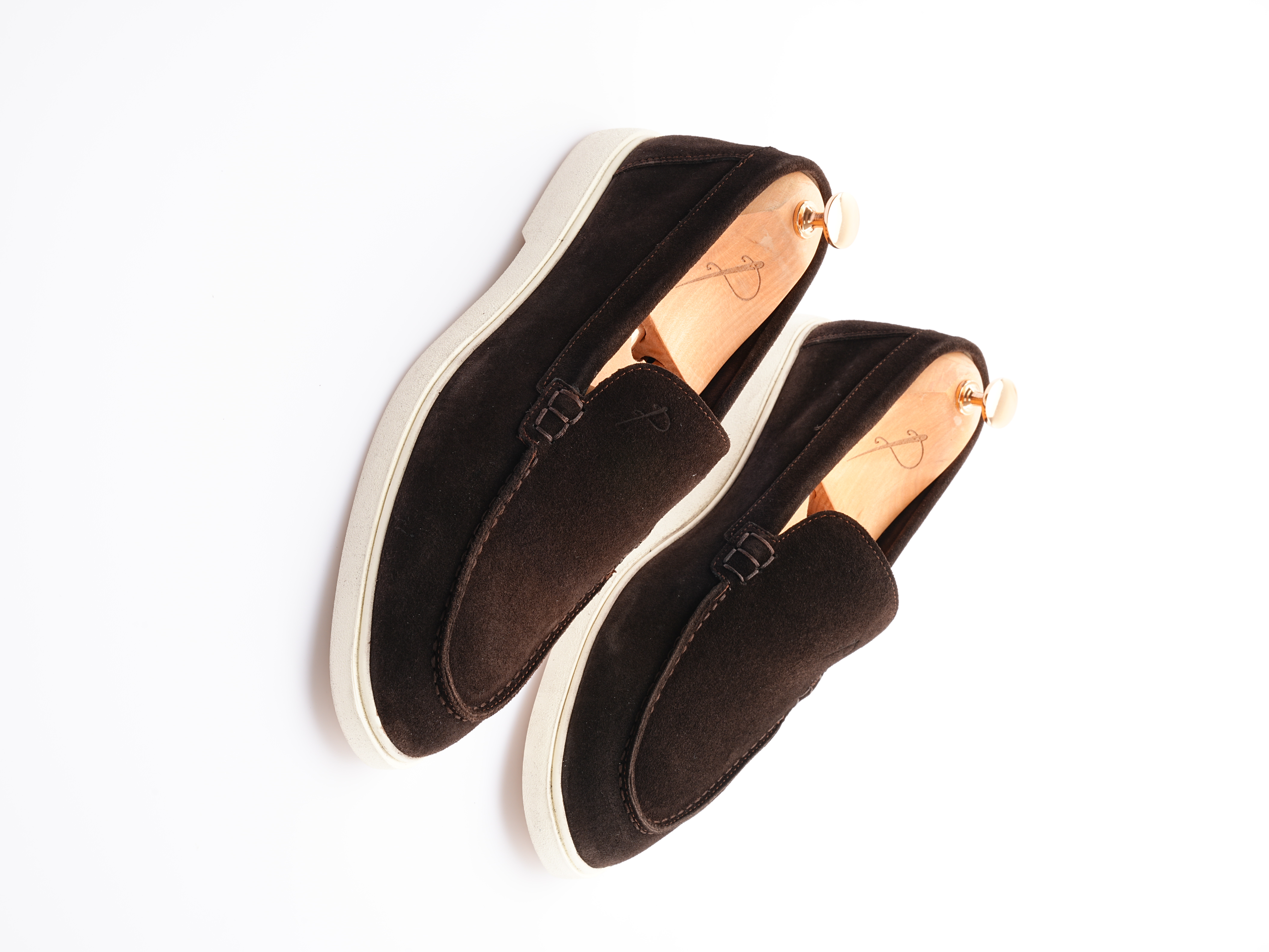 Erkek Premium Süet Hazır Eva Dana İç Astar Ayakkabı - Acı Kahve