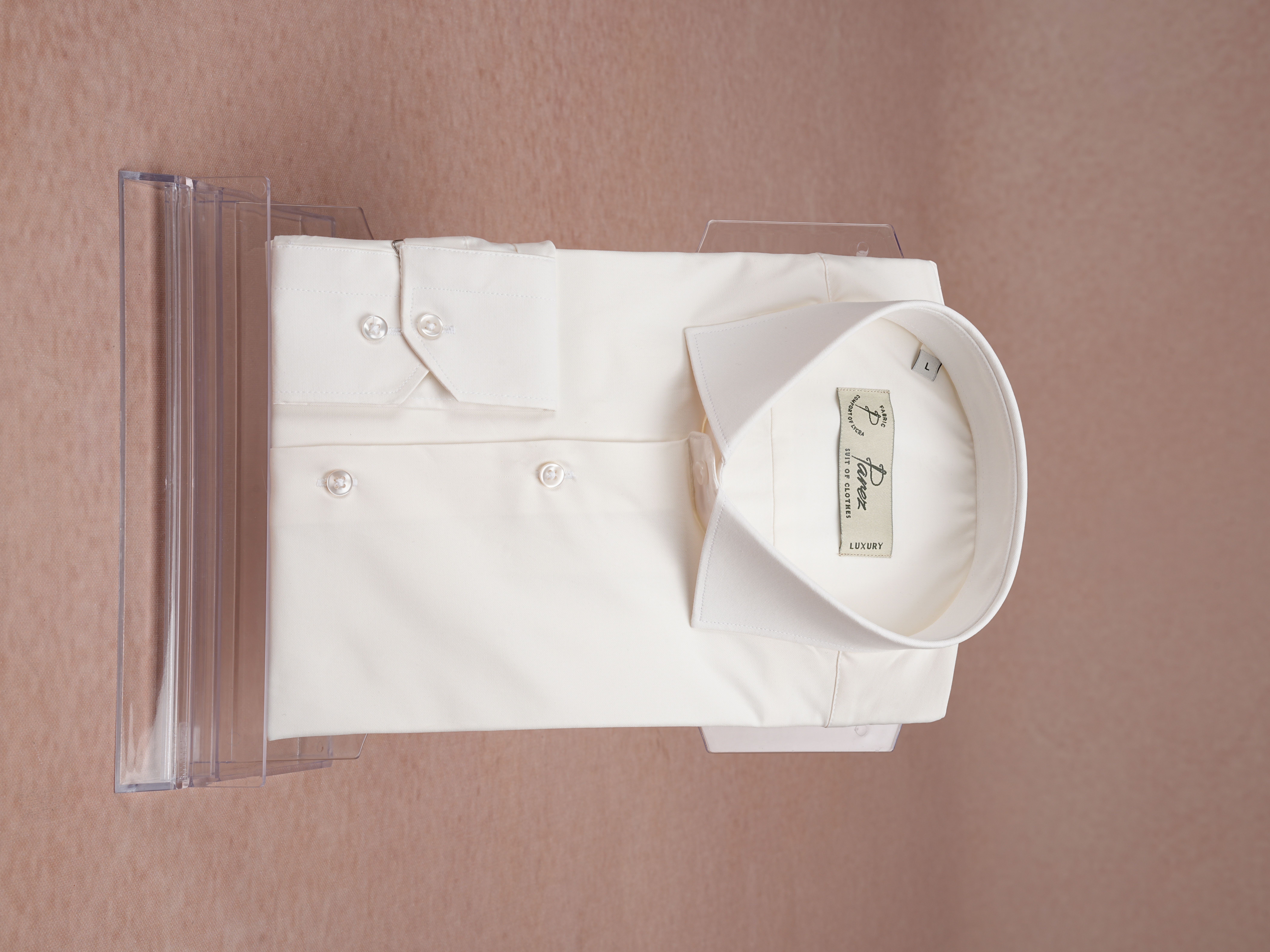 Premium İtalyan Yaka Slim Fit Erkek Gömlek - Ekru