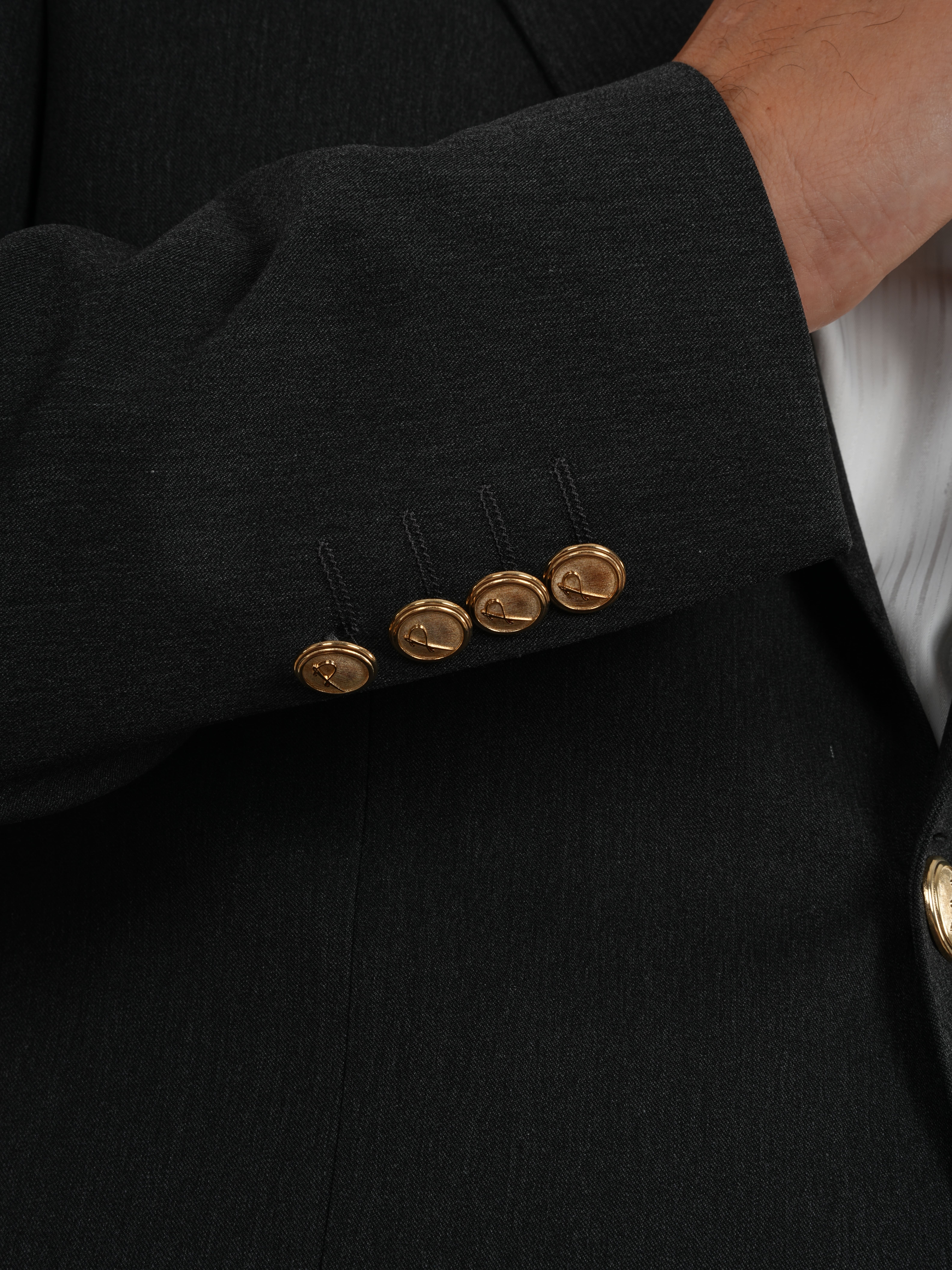 Premium İtalyan Stil Slim Fit Erkek Punto Dikişli Yarım Astarlı Ceket - Antrasit