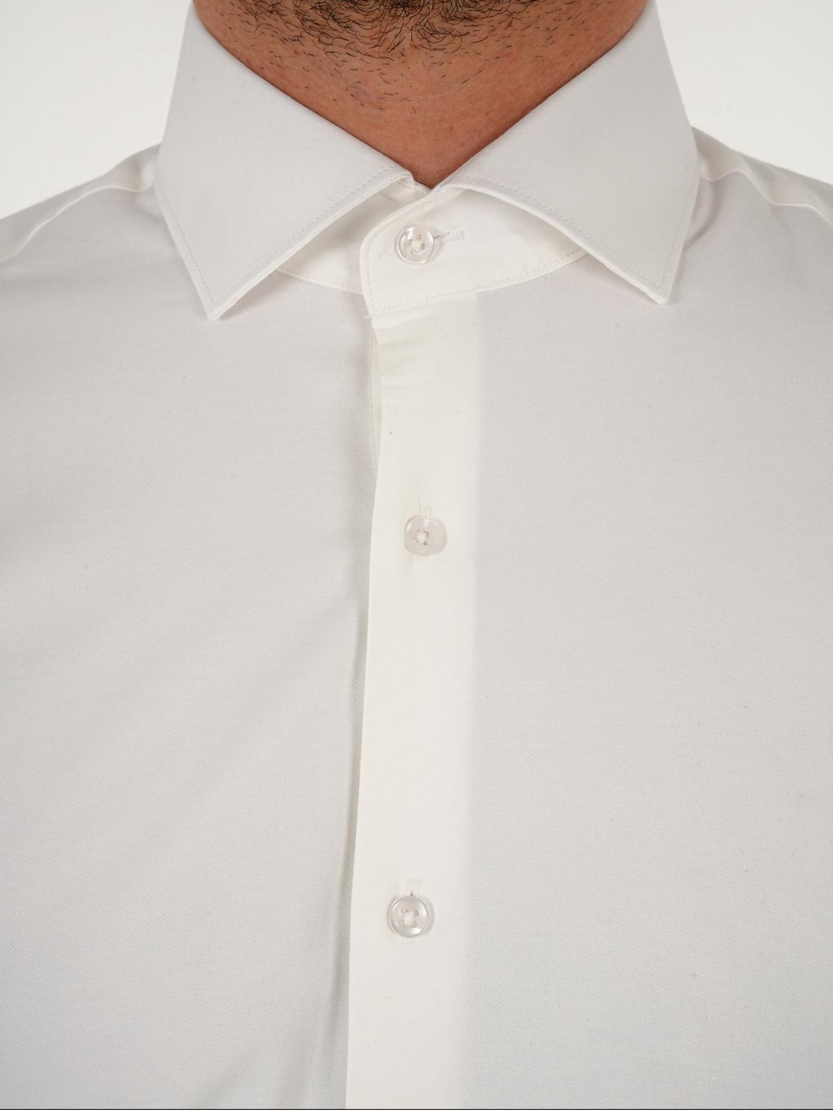 Premium İtalyan Yaka Slim Fit Erkek Gömlek - Beyaz