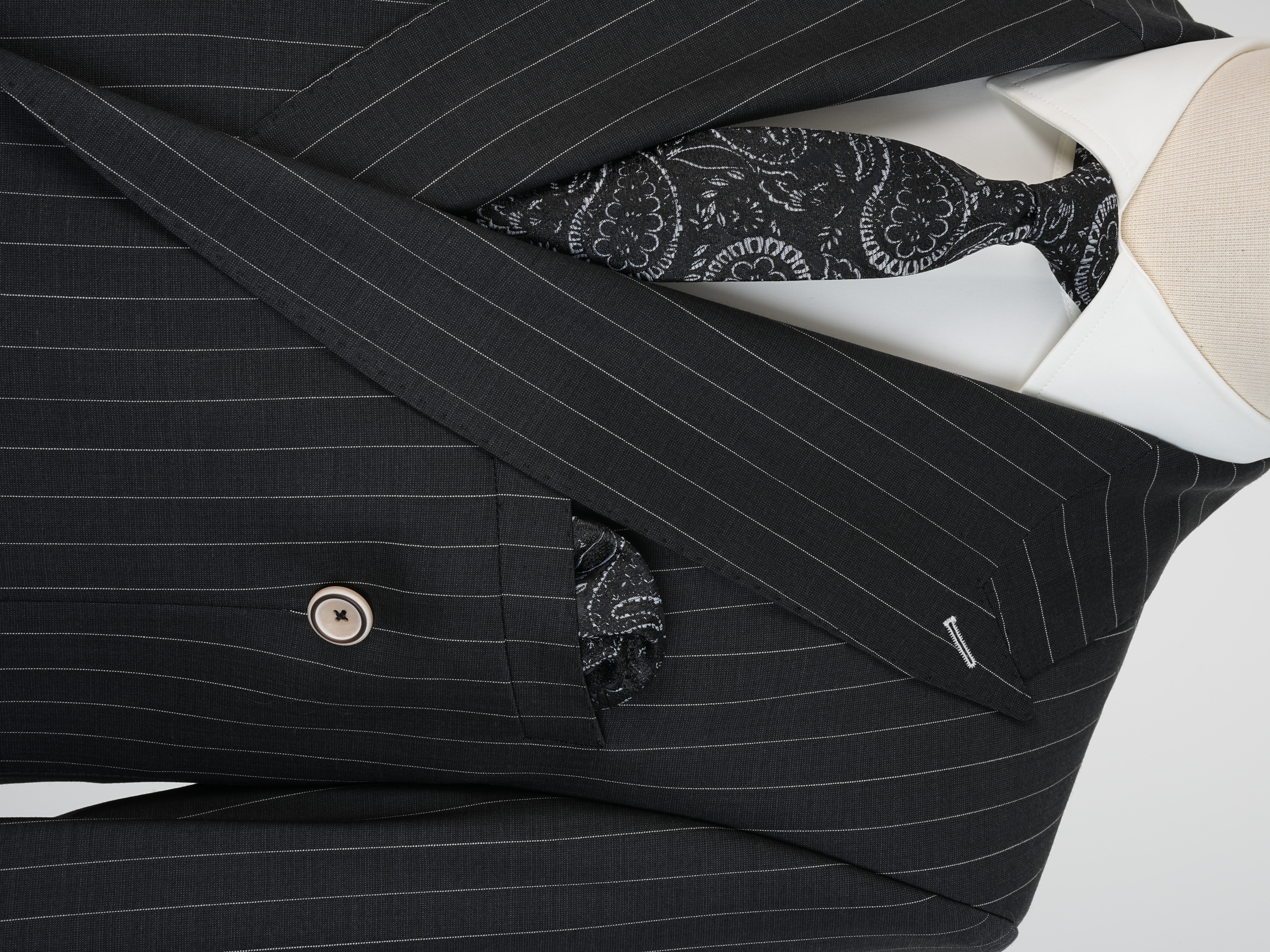 Premium Yünlü Erkek Kruvaze Takım Elbise Slim Fit İtalyan Stil Ceket Pantolon - Antrasit