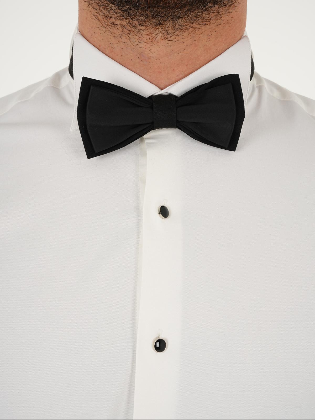 Erkek Premıum Slim Fit Damatlık Ata Yaka Gömlek - Beyaz