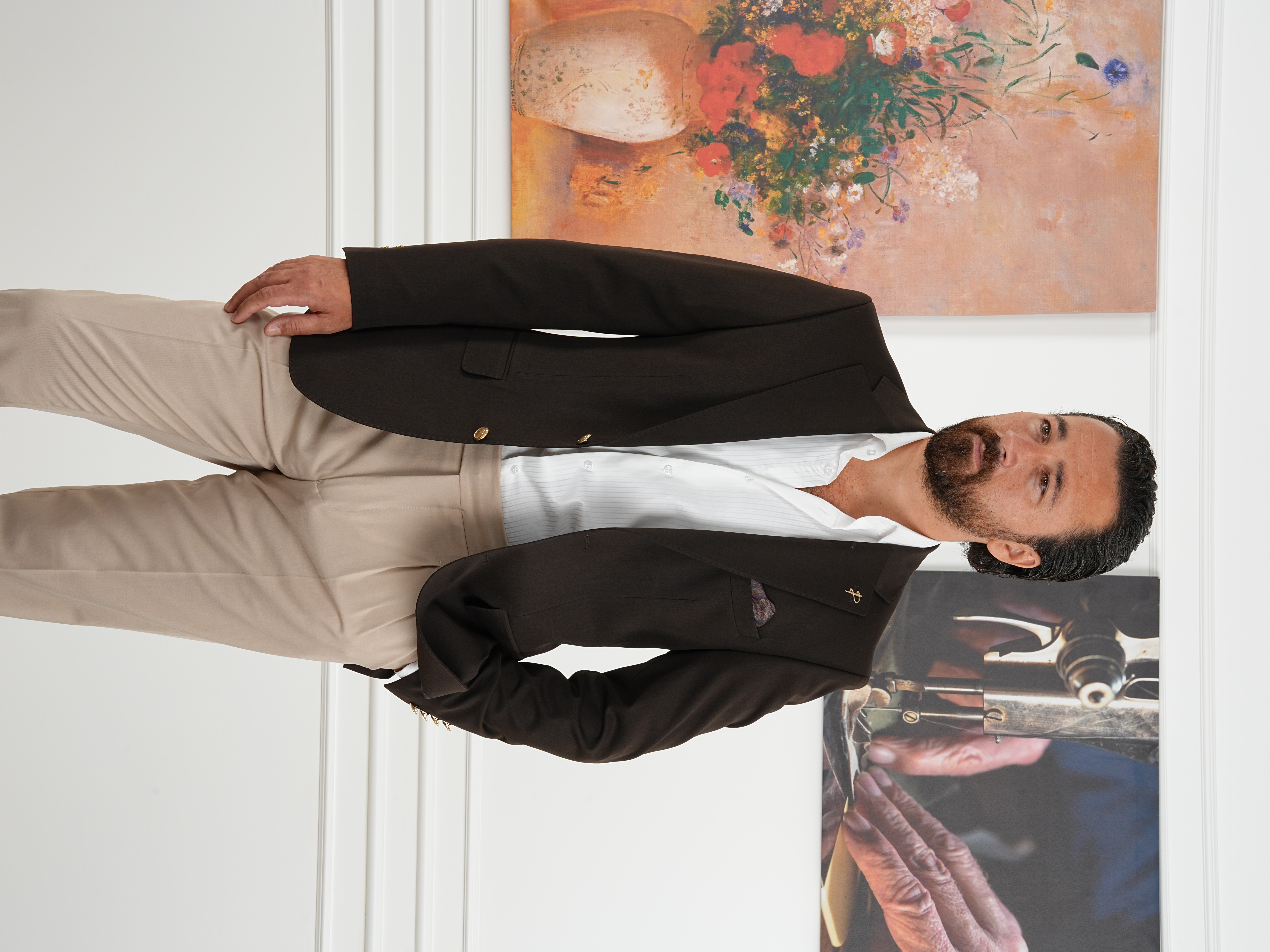 Premium İtalyan Stil Slim Fit Erkek Punto Dikişli Yarım Astarlı Ceket - Acı Kahve