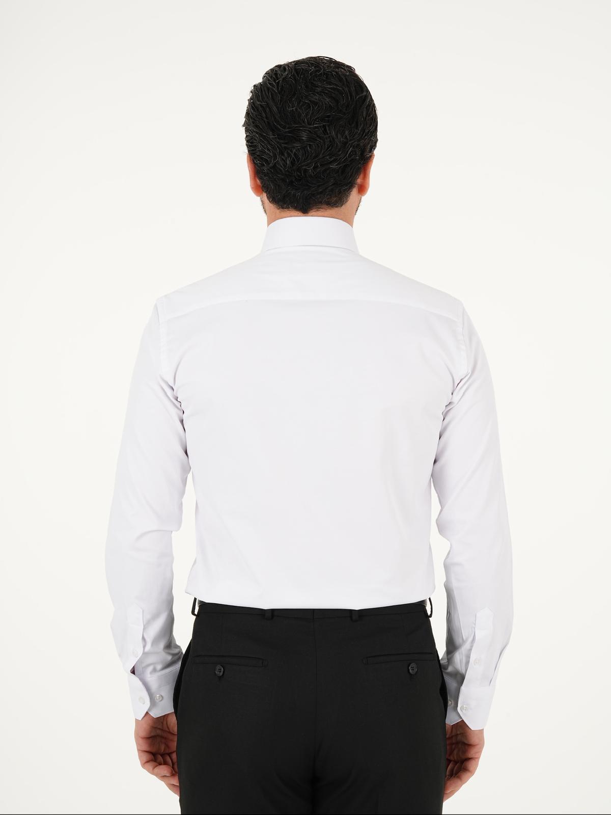 Premium İtalyan Yaka Slim Fit Erkek Gömlek - Beyaz